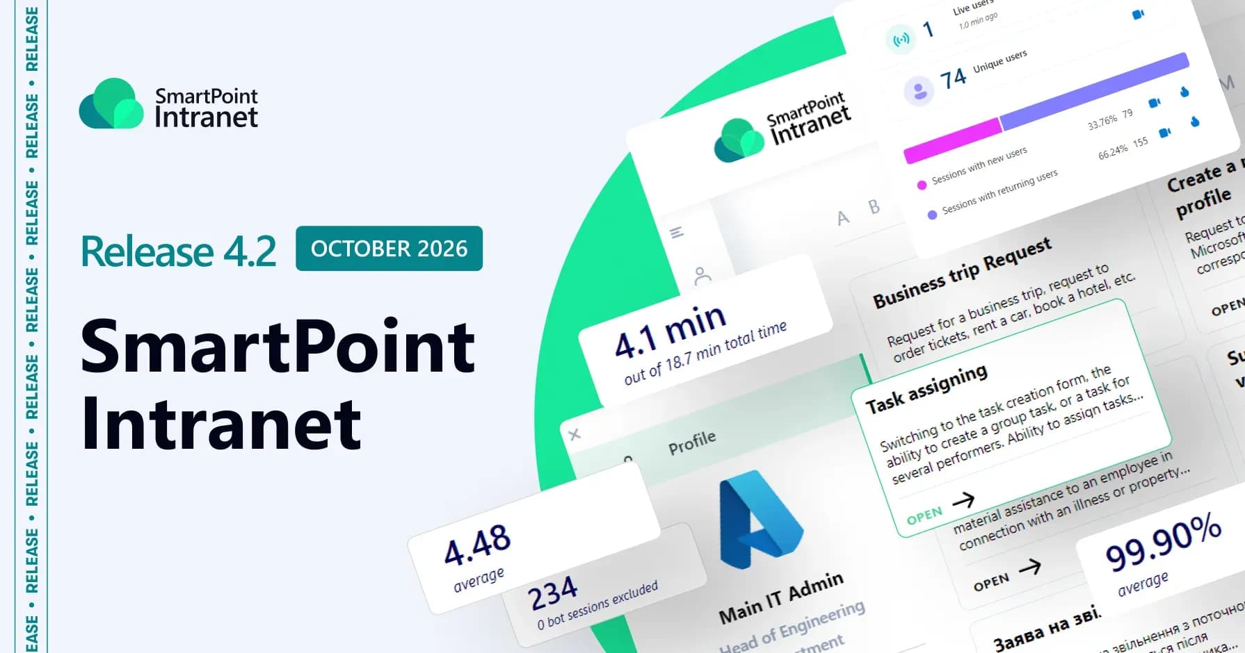 SmartPoint Intranet 4.2: нові можливості та оновлення користувацького досвіду для швидкого керування та ефективної роботи над завданнями
